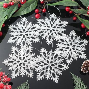 눈 결정 크리스탈 트리 장식 오너먼트