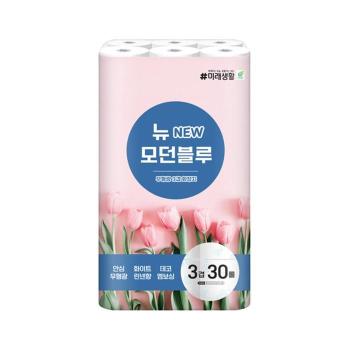 미래생활 모던블루 두루마리휴지 3겹 화장지 30롤 (S46602784)