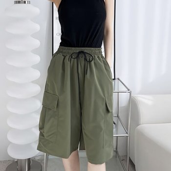 여자 썸머 데일리 니우 후디 카고 반바지