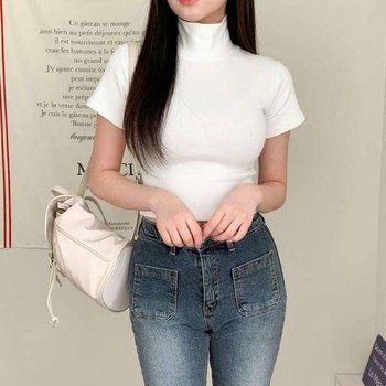 크롭 후드집업 반팔티 스프티셔츠 여성티셔츠 후 (WFK7OOU)