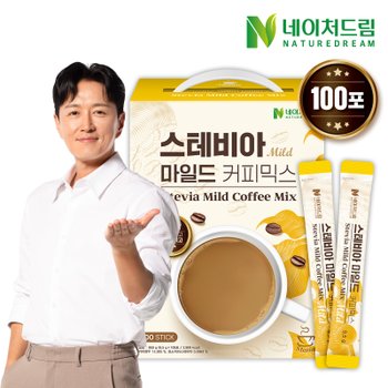 제로슈가 스테비아 마일드 커피믹스 9.5g 100포 x 1박스 / 저당커피 , 무설탕커피