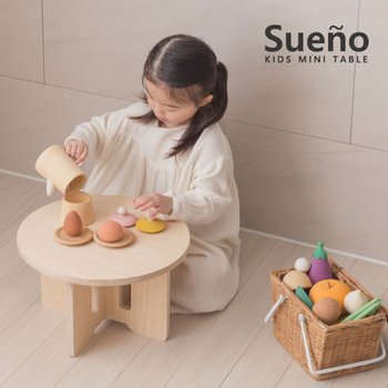 [꼬메모이] 수에노 미니 테이블 / 유아 아기 셀프 간식상 공부상 돌상 백일상