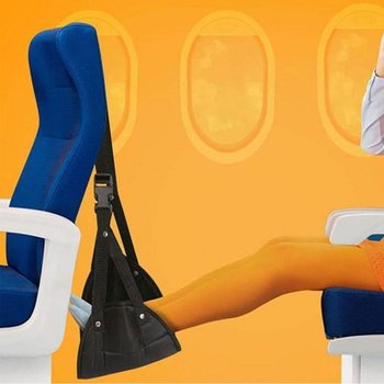 기내 휴대용 발받침대 장거리 여행 발해먹 사무실 발편함 보관 파우치 포함 발해먹