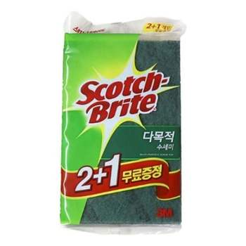 3M RBJ328S6 대형청소수세미 청소도구 3M수세미 3개입 다목적청소도구