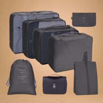 캐리어정리 여행용 파우치 8종세트 의류 신발 화장품 트래블워시백