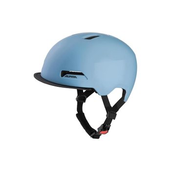 [해외] ALPINA 자전거 헬멧 천으로 된 바이저 LED 라이트 포함 CE 인증 BROOKLYN / 52-57 cm