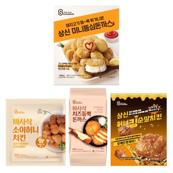 [유통기한임박] 상신 미니등심돈까스/치즈돈까스/소이허니치킨/순살치킨 모음전