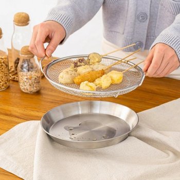 스텐 CXTW2785 원형 쿠킹그물망 튀김 바구니 야채 밧드망 채반 세트