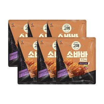 (온라인) [CJ] 고메 소바바 마쏘킥 순살치킨 240g x6개