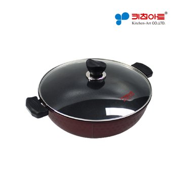 키친아트 금상첨화 인덕션웍 티타늄코팅 양수웍 32cm