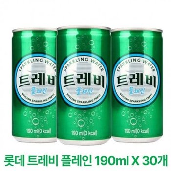 트레비 플레인 탄산수 190ML X 30개 물보다 시원한