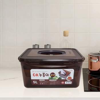 한진 okay밀폐김치통5리터 누름이포함 반투명조아통 밀폐김치통 밀폐용기 김장김치통