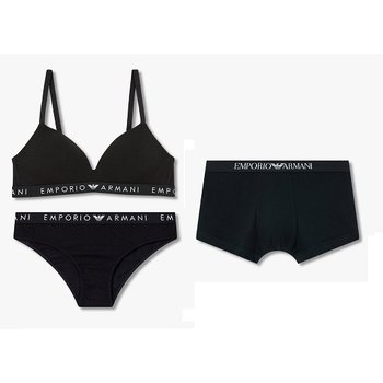 엠포리오 아르마니 코튼 노와이어 브라팬티&코튼드로즈 커플속옷세트