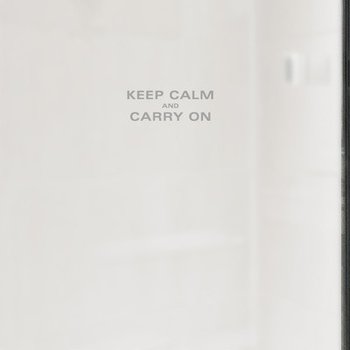 CW174 컬러 안개시트 KEEP CALM AND CARRY ON 하얀 바탕 M(900x900)