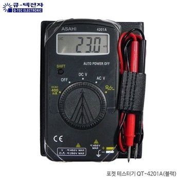 큐텍전자 ASAHI 포켓 테스터기 QT-4201A 한림통상 직류 교류 (W07BEF7)