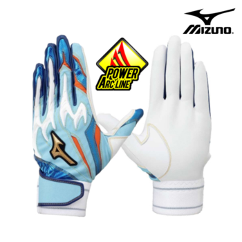 미즈노 프로 야구 실리콘파워 양가죽 배팅장갑 스카이