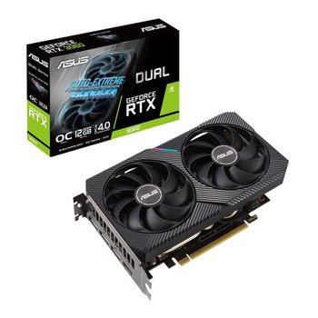 [해외] ASUS NVIDIA RTX3060 탑재 Axial-tech 팬과 2 슬롯 설계 DUAL-RTX3060-O12G-V2