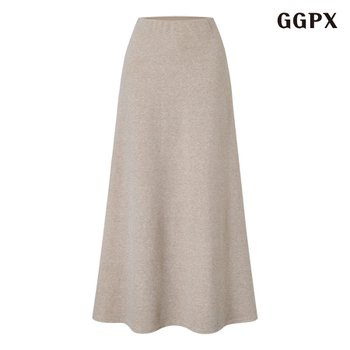 기모 허리 밴딩 롱 스커트 (GPDWH006D)