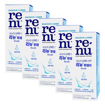 바슈롬 리뉴 후레쉬 렌즈세정액 355ml X 5개