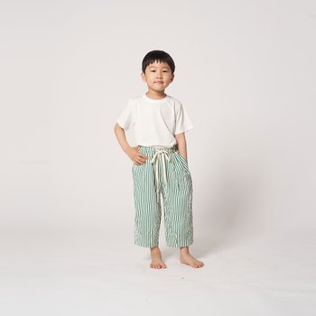 AK61PT74_키즈_링클 스트라이프 라운지 팬츠_그린