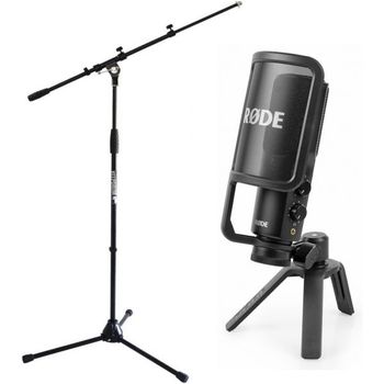 [해외] 독일 로데 마이크 방송용 Rode NT-USB USB Condenser Microphone Keepdrum MS106 Tripod 1565670