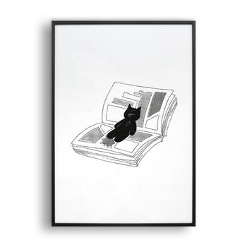 아트박스/올뉴프레임 책은 수면제 (Art Print) / 일러스트 액자