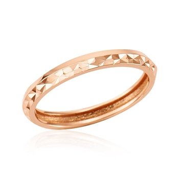 [비앤비골드] 18K 엣지 하프 다이아컷팅 올밴드 반지 SRS42134