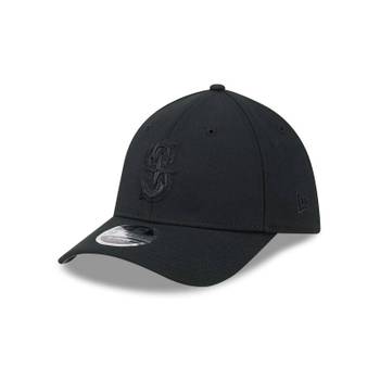 [해외] 1227516 뉴에라 모자 MLB [시애틀 매리너스] Black and White 39THIRTY M-Crown Stretch