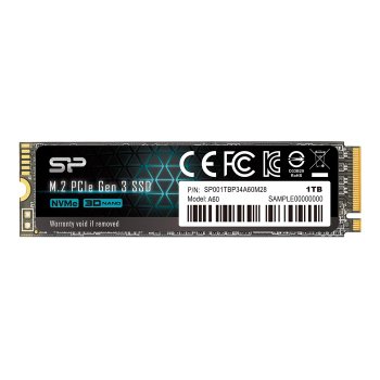 [해외] 실리콘파워 SSD 1TB 3D NAND M.2 2280 PCIe3.0x4 NVMe1.3 P34A60 5년 보증 SP001TBP34A6