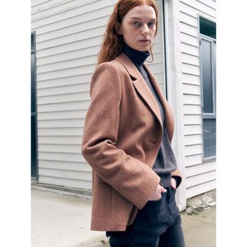 [Melissa] 울 혼방 트윌 테일러드 재킷  브릭 (ML4911A32C)