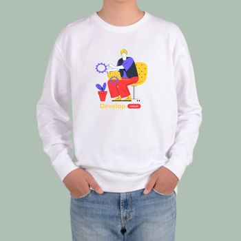 맨투맨 화이트 온택트 디지털노마드 프리랜서 디자인