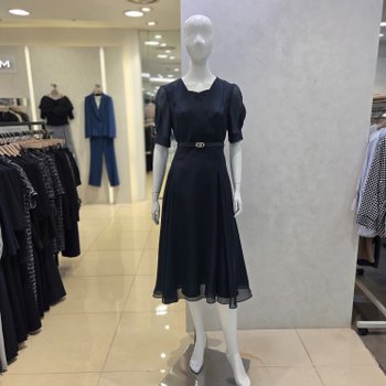 시스루 플레어 벨트 원피스 M1BGWO3910DV_BP