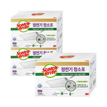 3M 정전기 청소포 표준형 150매 x 3개 / 밀대청소포 리필