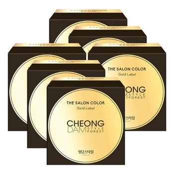 청담스타일 포레스트 더 살롱 컬러 골드라벨 염색약 초코브라운X6개/순수 새치