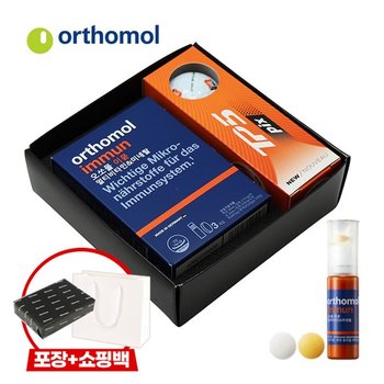 [선물포장/쇼핑백] 골프공+오쏘몰 비타민 선물세트 1개입 TP5 PIX 3구+이뮨 3입