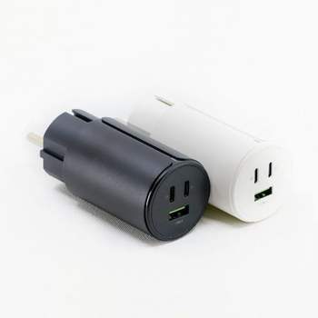(P)멀티 VF96PT00 3포트 GaN 65W PD PPS USB 고속 충전기(화이트/이엘)