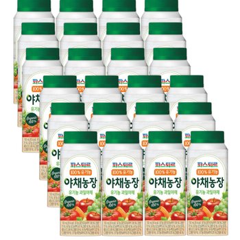 파스퇴르 100%유기농 야채농장 과일야채190ml(24팩)