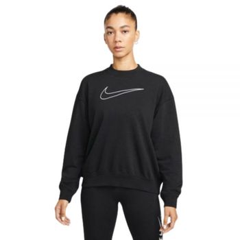 NIKE 나이키 여성 드라이 핏 그래픽 에센셜 프렌치테리 GX 크루 (DQ5542-010) (W NK DF GT FT CR