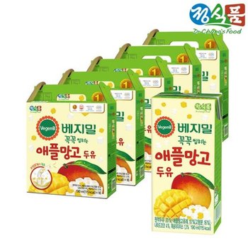 베지밀 과일이 꼭꼭 씹히는 애플망고 두유 190mlx80팩