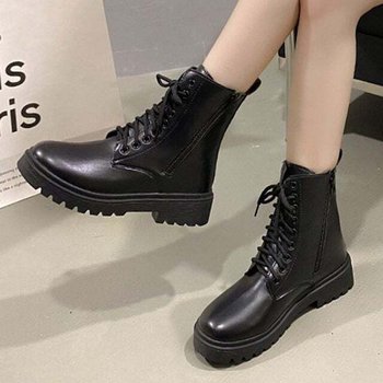 인기상품 레이디 대형사이즈 시티룩라인감 끈여밈 워커부츠 US504 트렌디 [WFLKN4Z_260118]