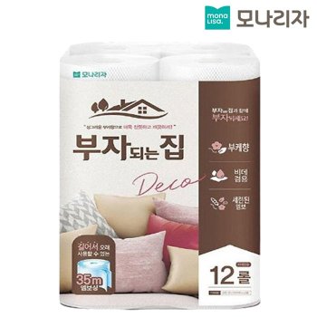 부자되는집 2겹엠보 부케향 35M 12롤 x1팩 비데겸용