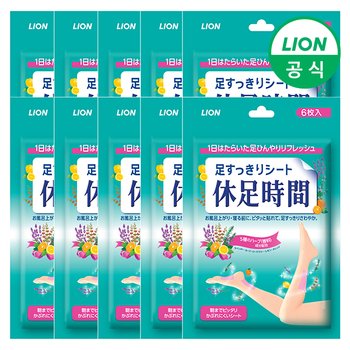 휴족시간 시원한 발마사지 쿨링시트 6매입 x 10개