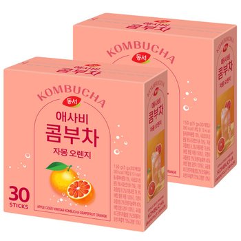 동서 애사비 콤부차 자몽 오렌지 30T X 2개