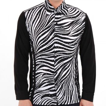 라틴 CPUI0876 댄스복 에어로빅타이즈 남성 댄스티 테마 미니 t