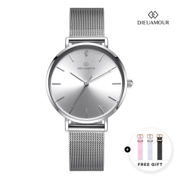 디유아모르 여성 메쉬밴드시계 DAW3301MS-SW 다이아몬드 시계
