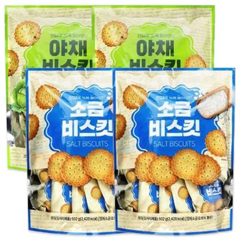 비스킷 2종 (야채502gx2개+소금502gx2개) 총4개