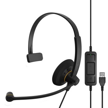 [해외] 젠하이저 SC 30 USB ML 싱글 이어 헤드셋 통화 컨트롤 기능 504546 회색