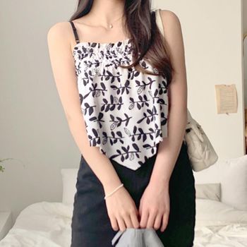 쉬폰 PVMQ0034 세련된 나시 블라우스 민소매 슬리브리스 A라인 상의