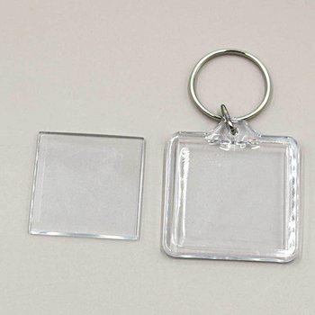 아크릴 액자 열쇠고리 정사각 형 열쇠고리 사진 증명 증사홀더 증사 정사각 아크릴홀더