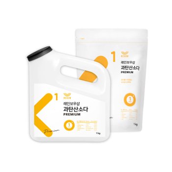 [레인보우샵]과탄산소다 프리미엄 톡톡이 리필 세트 (500g용기 1개입 + 1kg 리필1개입)